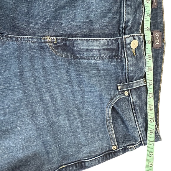 NYDJ Marilyn Straight Leg Lift Tuck Jeans Womens 14 (34x31) Medium Wash‎ Denim - Picture 11 of 13